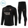 Sudadera De Entrenamiento Paris Saint-Germain Cremallera De Cuarto 2024-25 Negra - Niño